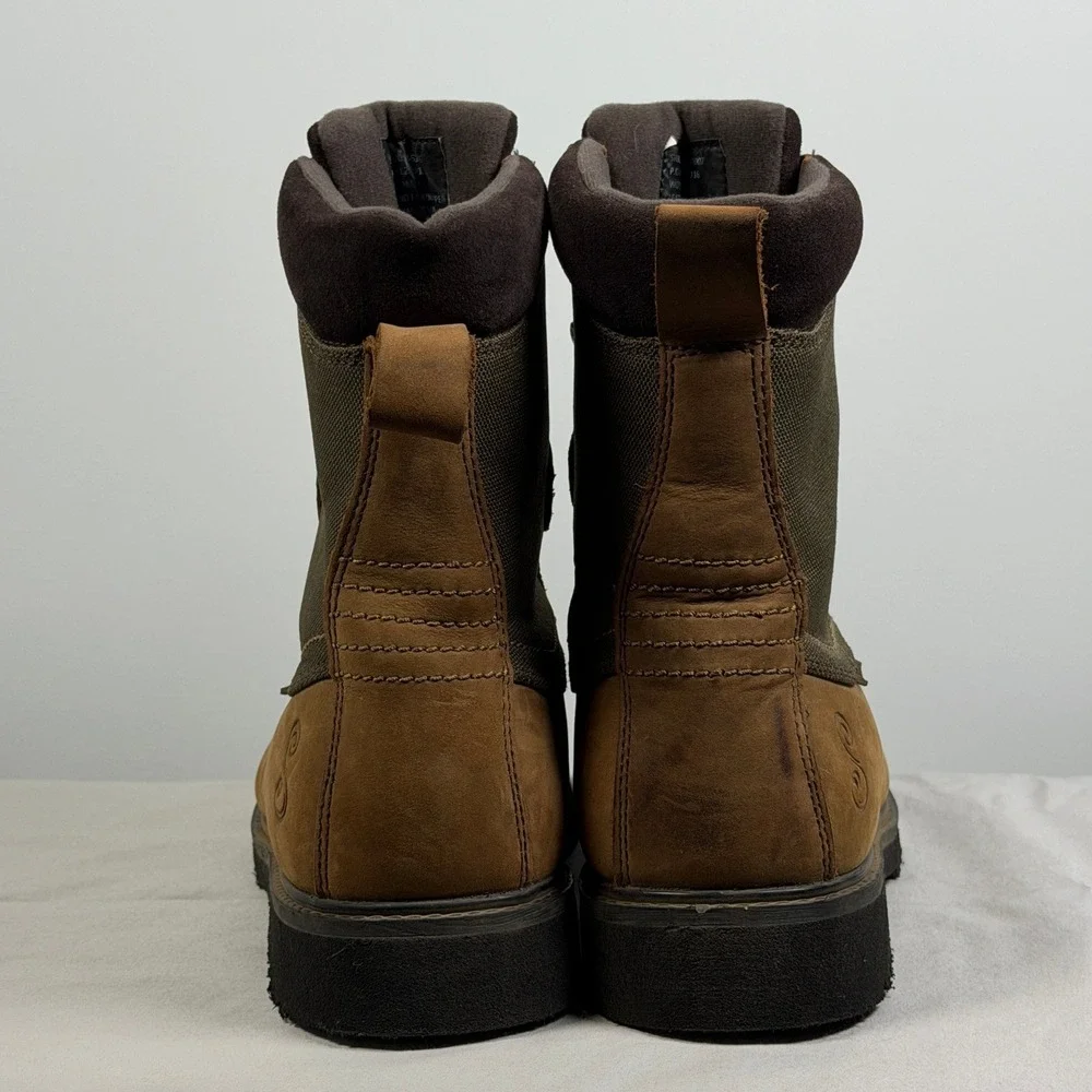 SHE Outdoor Womens Brown Leather Waterproof Hunting Boots Moc Toe Size 9